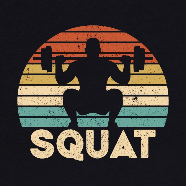 Vintage Weightlifter Barbell Squat by RadStar